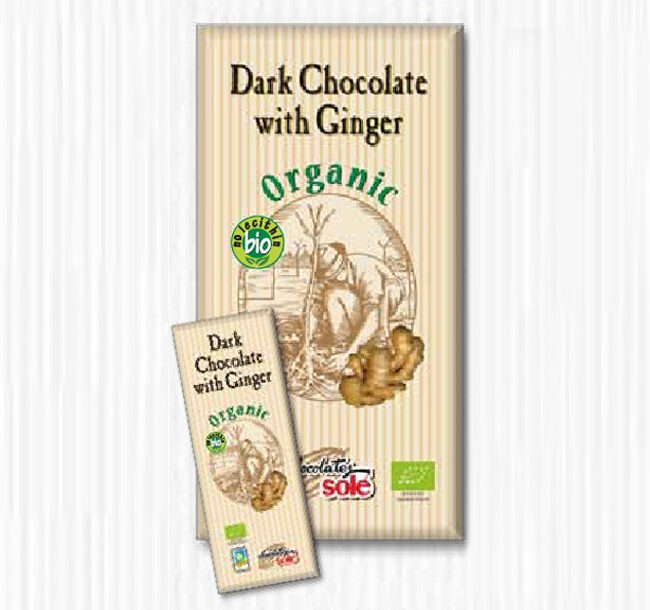 Dark chocolate with ginger. Exotic combination of flavours that will awaken all your senses.

 