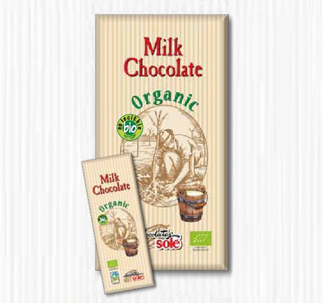 Chocolate with milk. The finest, sweetest and creamy chocolate, a work of genuine art.

 