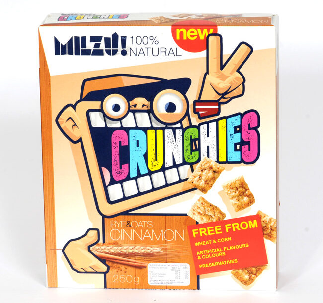 Treat your kid with this Rye & Oat Crunchies with Cinnamon to a natural, healthy and delicious meal, and his/her day will turn out great.  The rye flakes that are rich in fiber and vitamins will give him/her a boost of energy and a long-lasting feeling of satiety.

 